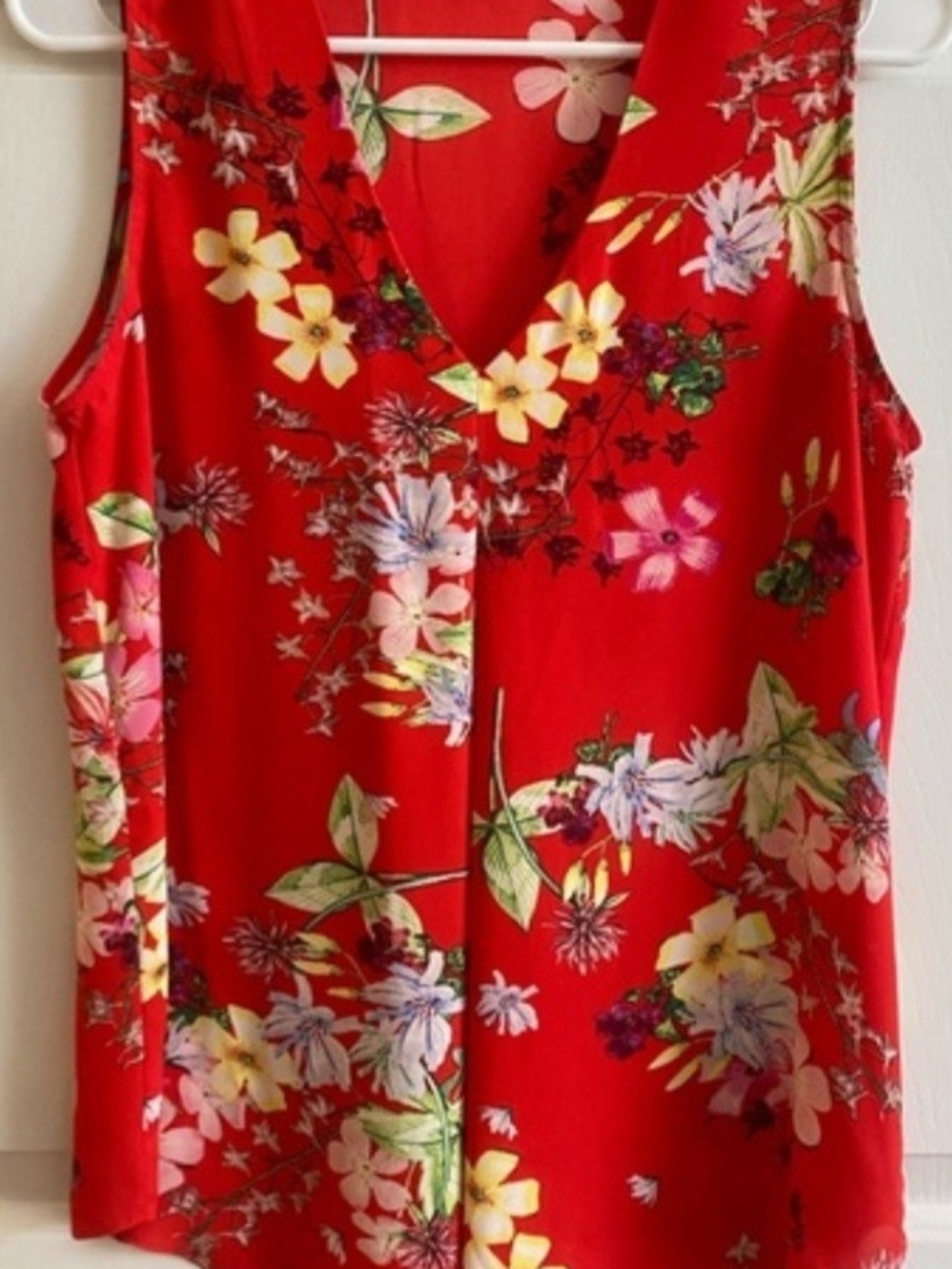 Rose & Olive Red Floral V-Neck Camisole